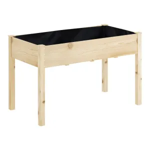Green Fingers Garden Bed Raised Wooden Planter Box Vegetables 120x60x80cm
