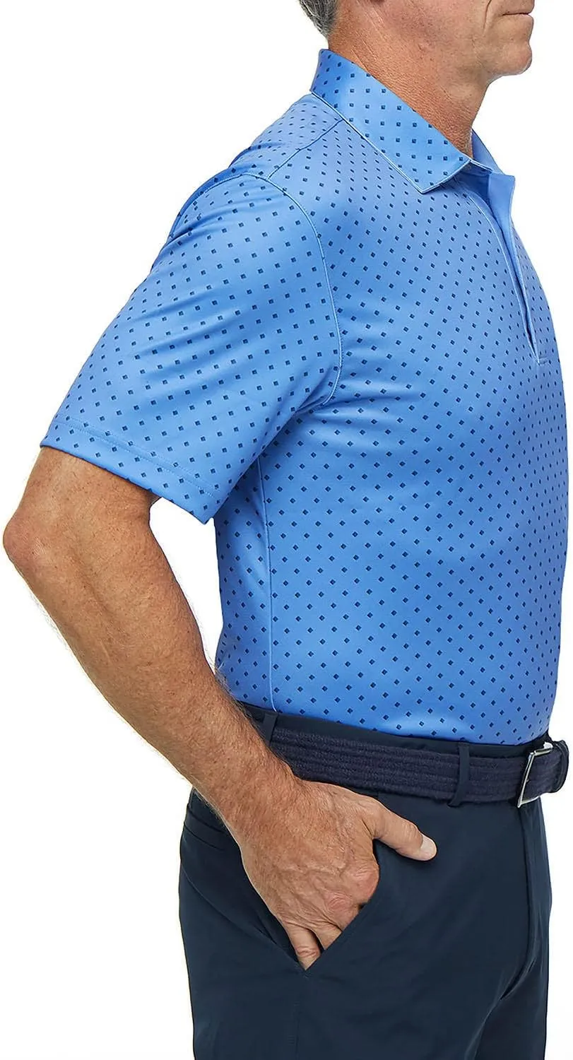 Greg Norman Men's Golf Polo Shirts Short Sleeve Casual Performance Moisture Wicking Dry Fit Golf Shirts for Men