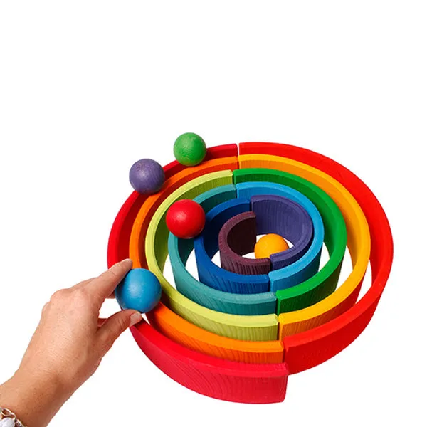 Grimm’s 6 Wooden Balls – Rainbow