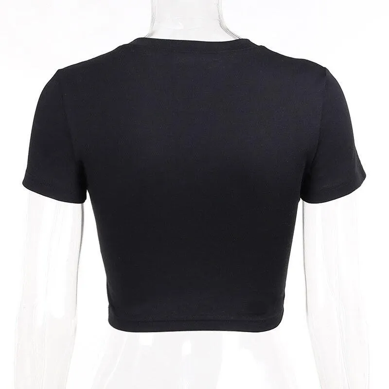 Hail Satan, Watch Anime Cartoon Goat Pentagram Cropped Top: A Cute and Evil Way to Express Yourself