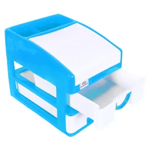 Heart Home Cabinet Organizer | Plastic Storage Drawer for Kitchen | Cabinet Box for Bedroom | Jewellery Storage Box | Drawer Organizer |Super-Star 2 1 | Blue