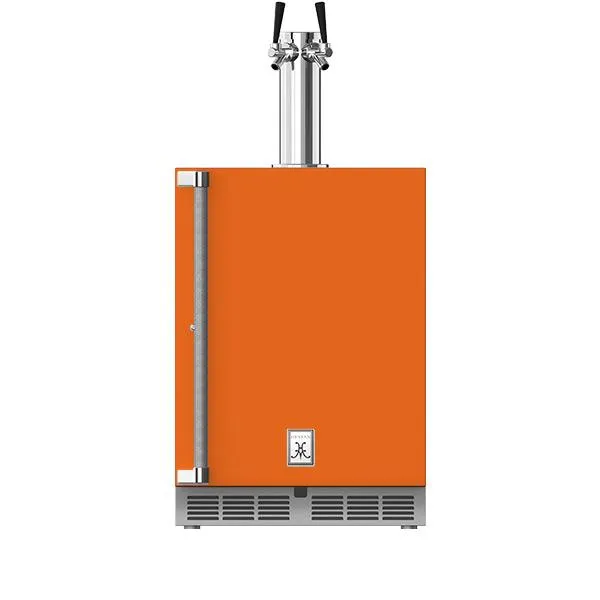 Hestan 24" Double Faucet Beer Dispenser, Right Hinged