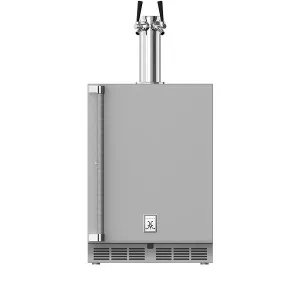 Hestan 24" Double Faucet Beer Dispenser, Right Hinged