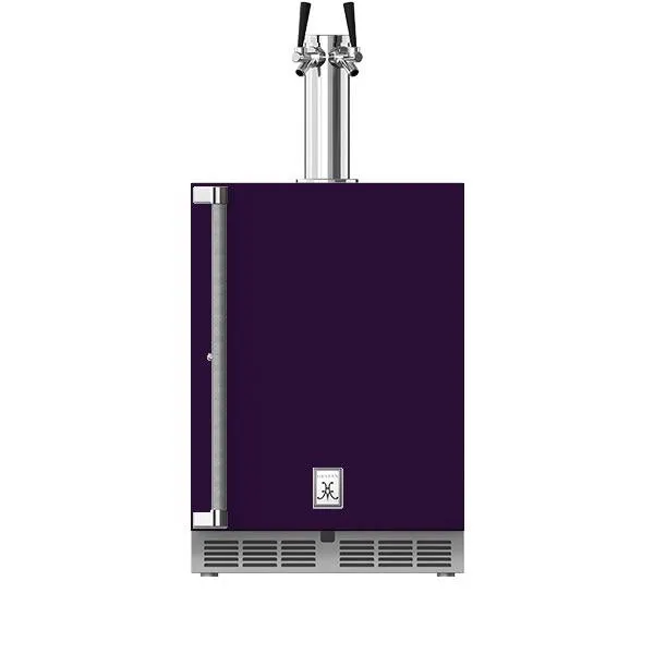 Hestan 24" Double Faucet Beer Dispenser, Right Hinged