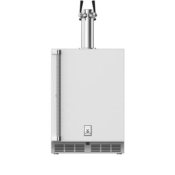 Hestan 24" Double Faucet Beer Dispenser, Right Hinged