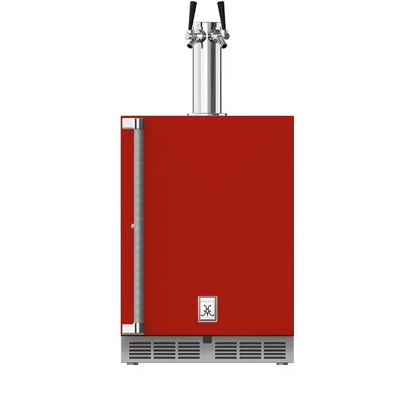 Hestan 24" Double Faucet Beer Dispenser, Right Hinged