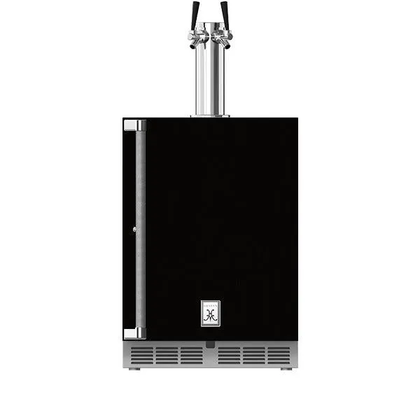 Hestan 24" Double Faucet Beer Dispenser, Right Hinged