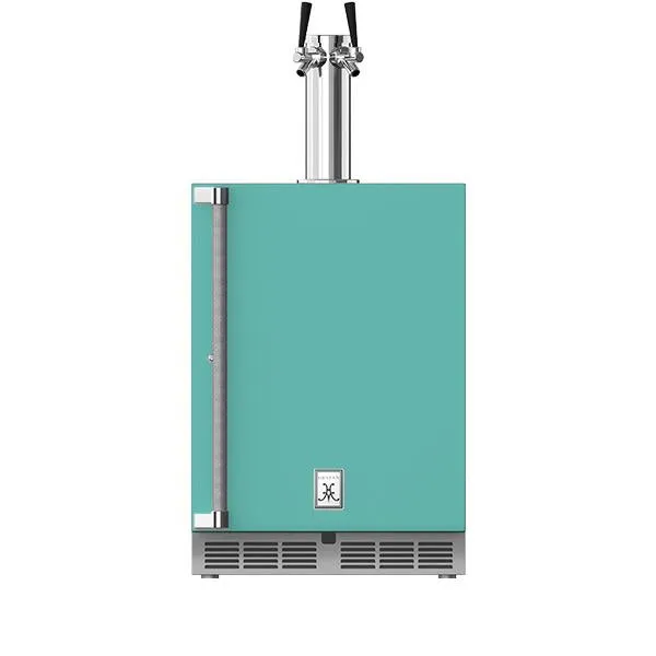 Hestan 24" Double Faucet Beer Dispenser, Right Hinged