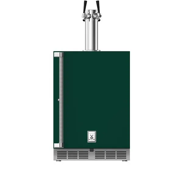 Hestan 24" Double Faucet Beer Dispenser, Right Hinged