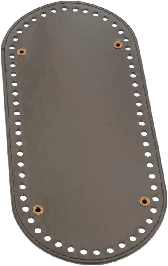 Holes PU Leather Base Base Paper Bag Shaper Bag Base for Women Handbag Shoulder Bag Grey 25x12x0.4 cm