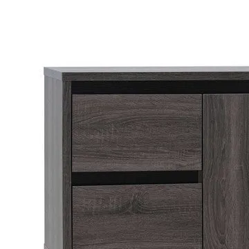 Hosa 47 Inch TV Media Entertainment Console, 2 Drawers, 1 Cabinet, Black By Casagear Home