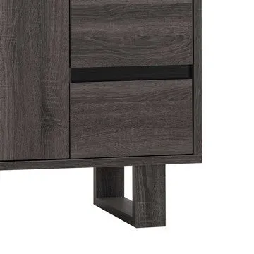Hosa 47 Inch TV Media Entertainment Console, 2 Drawers, 1 Cabinet, Black By Casagear Home
