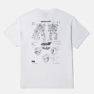 Huf - Gundam Wing Heavy Arms Schematics T-Shirt - White