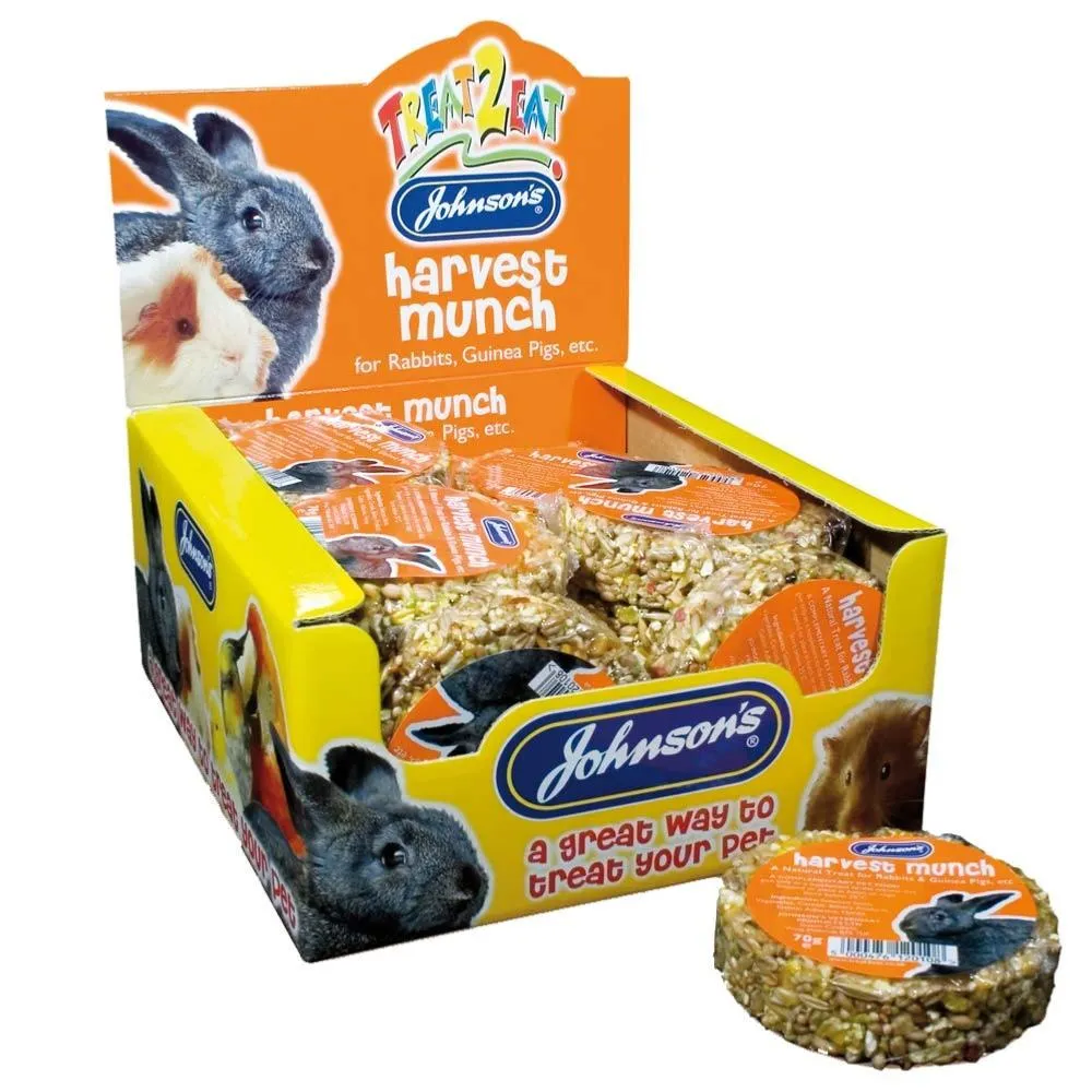 Johnson's Veterinary | Rabbit And Guinea Pig Treat | Harvest Munch - 70g