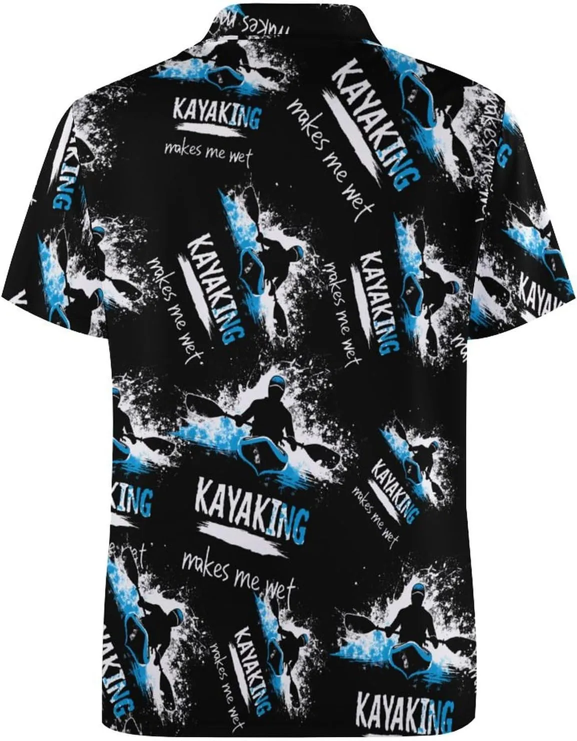 Kayaking Makes Me Wet Mens Polo Shirts Quick Dry Short Sleeve T-shirts Slim Tennis Collared Tees Tops