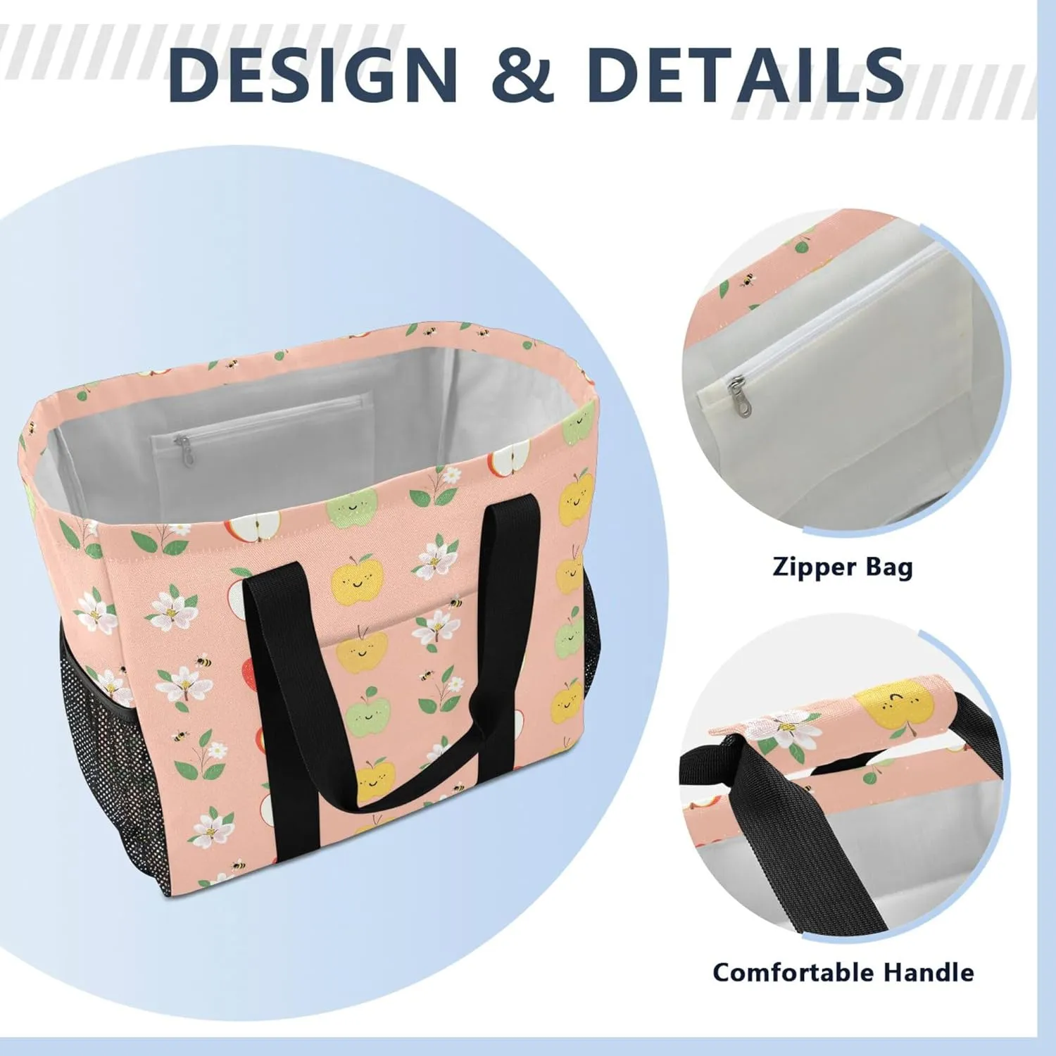 KLL Large Utility Tote Bag Canvas Collapsable Water Resistant Cars Tote Bag