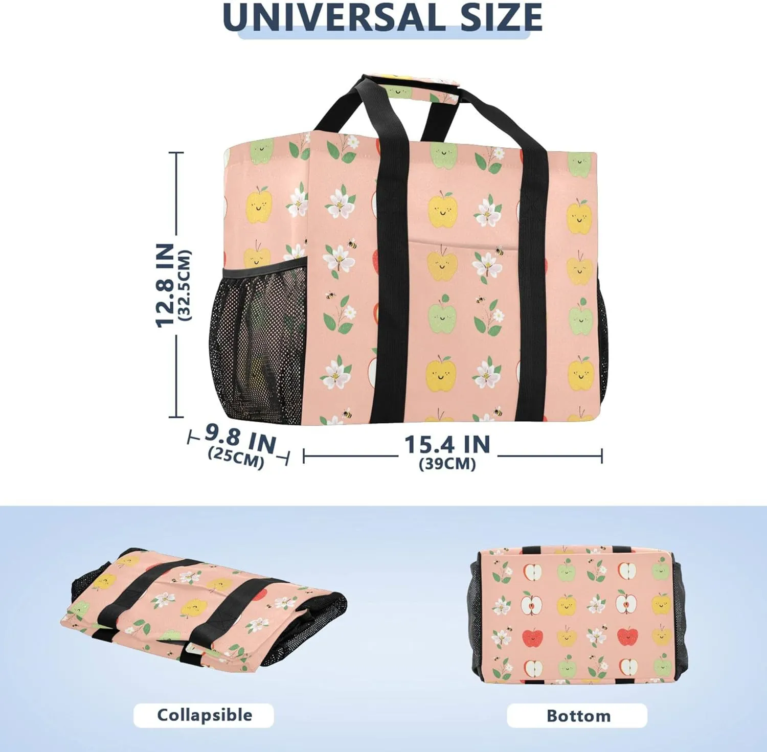 KLL Large Utility Tote Bag Canvas Collapsable Water Resistant Cars Tote Bag