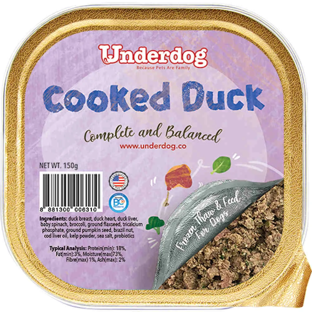 KOHE-VERSARY 8% OFF: Underdog Cooked Duck Complete & Balanced Frozen Dog Food 1.2kg