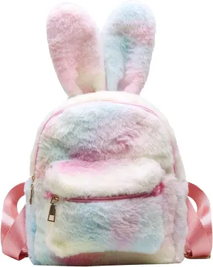 Lanpet Cute Bunny Backpacks for Women Rabbit Ears Backpack Fluffy Shoulder Bag Satchel