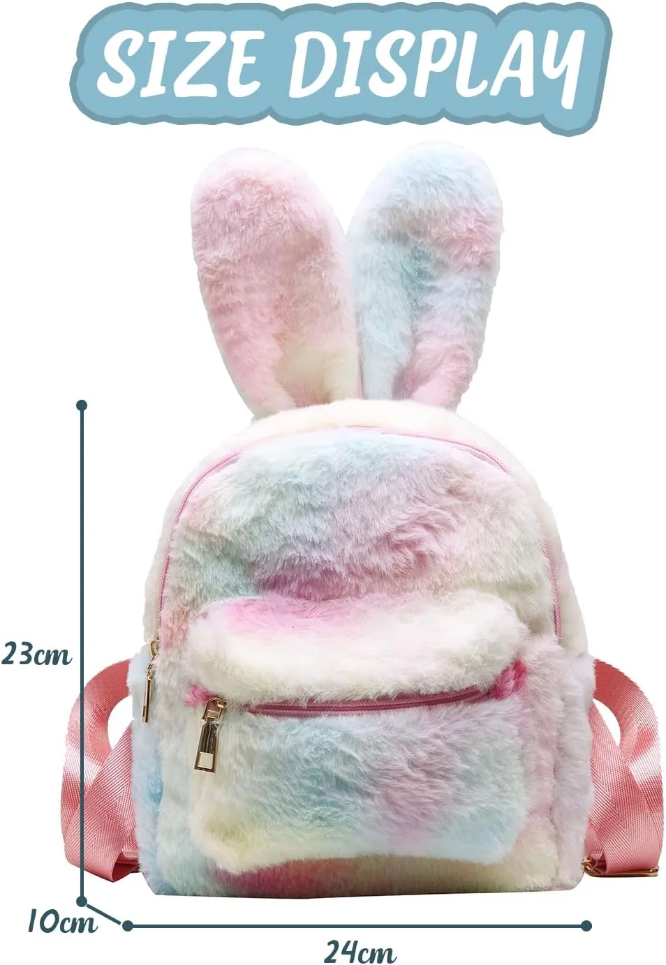 Lanpet Cute Bunny Backpacks for Women Rabbit Ears Backpack Fluffy Shoulder Bag Satchel