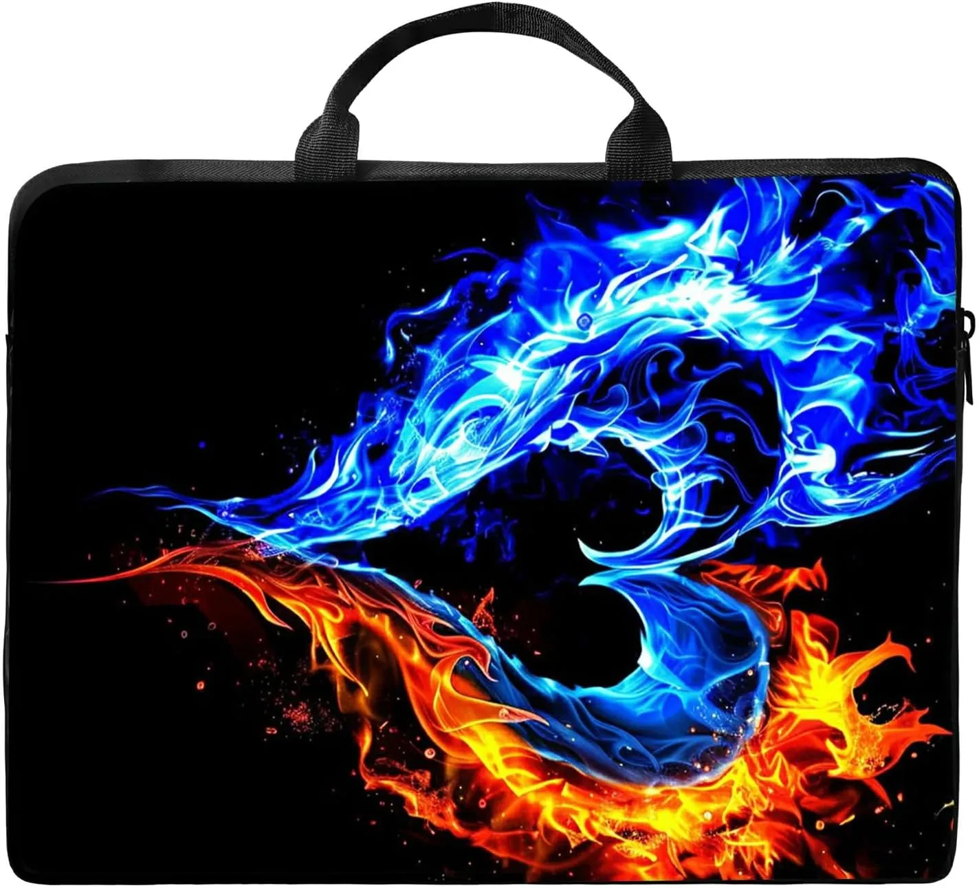 Laptop Shoulder Bag Sleeve Case, Large Capacity Waterproof PU Leather Computer Handbag