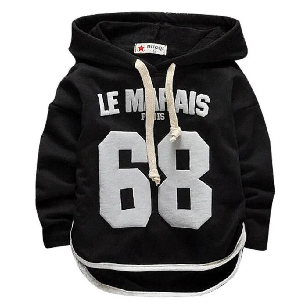 Le Marais Paris Unisex Hoodie Lightweight Ages 2 to 5 Girls Hoodie Toddler Kids Hoodie Hooded Sweater Boys Hoodie Casual