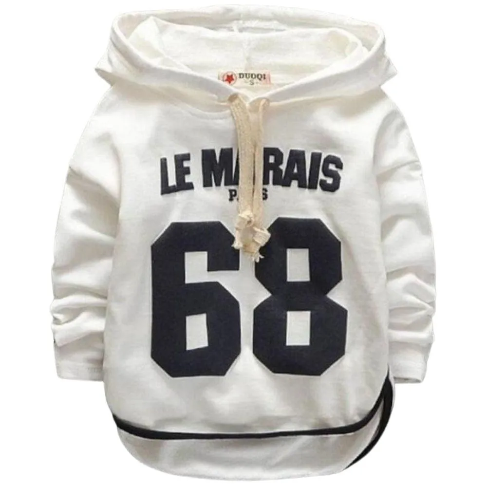 Le Marais Paris Unisex Hoodie Lightweight Ages 2 to 5 Girls Hoodie Toddler Kids Hoodie Hooded Sweater Boys Hoodie Casual