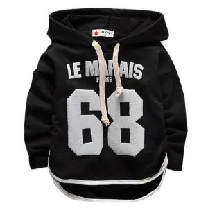 Le Marais Paris Unisex Hoodie Lightweight Ages 2 to 5 Girls Hoodie Toddler Kids Hoodie Hooded Sweater Boys Hoodie Casual