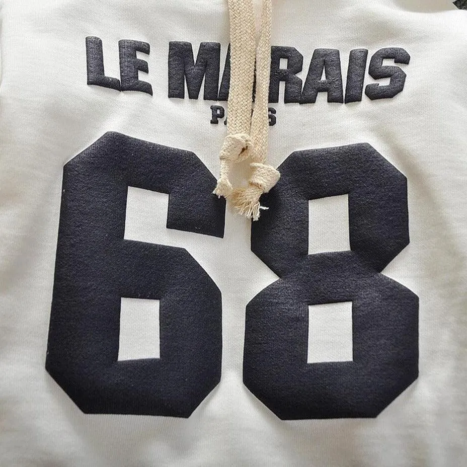 Le Marais Paris Unisex Hoodie Lightweight Ages 2 to 5 Girls Hoodie Toddler Kids Hoodie Hooded Sweater Boys Hoodie Casual