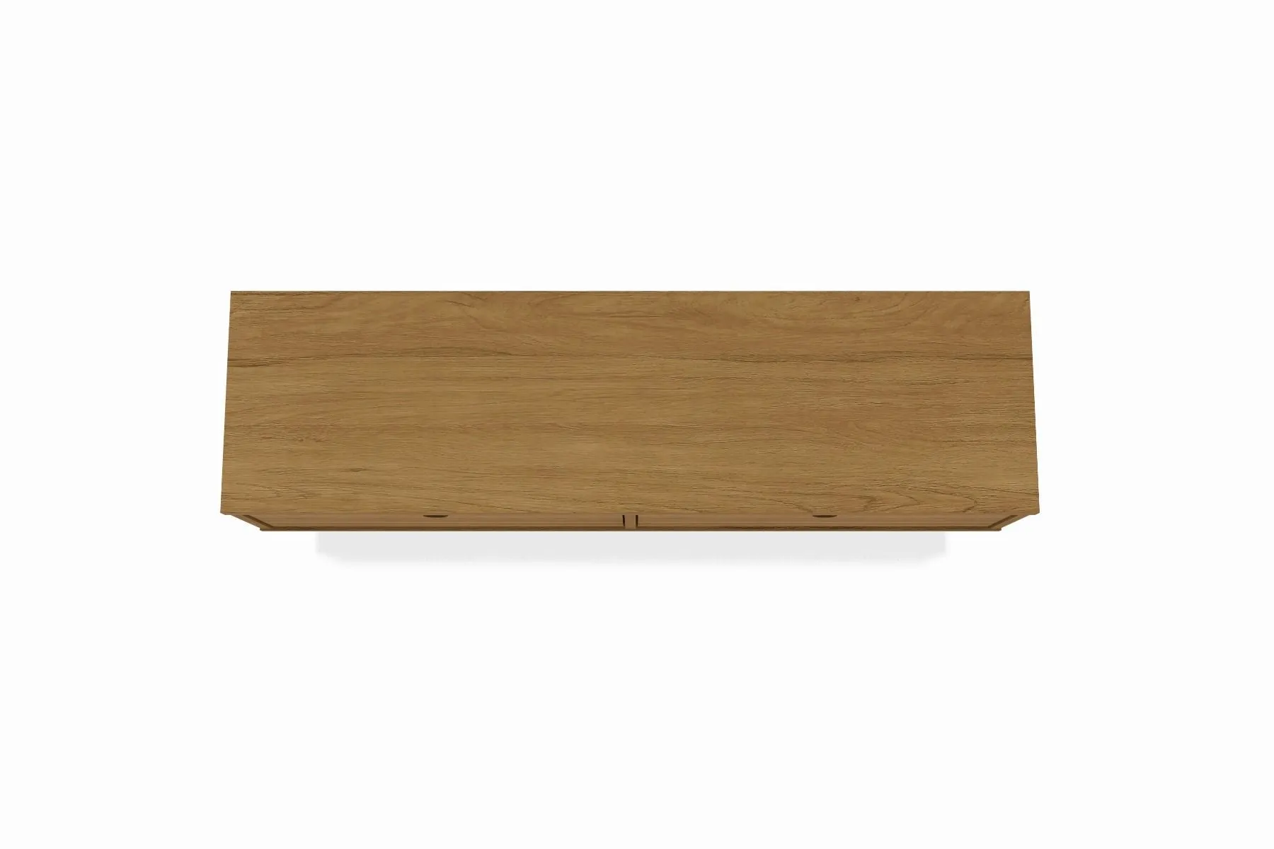 Liberty 42.28 Mid-Century Modern Floating Office Desk with 2 Shelves in Cinnamon