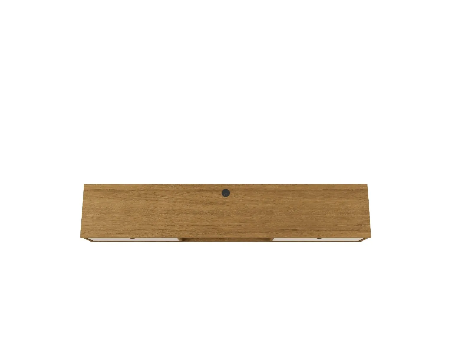Liberty 62.99 Mid-Century Modern Floating Office Desk with 3 Shelves in Cinnamon and Off White