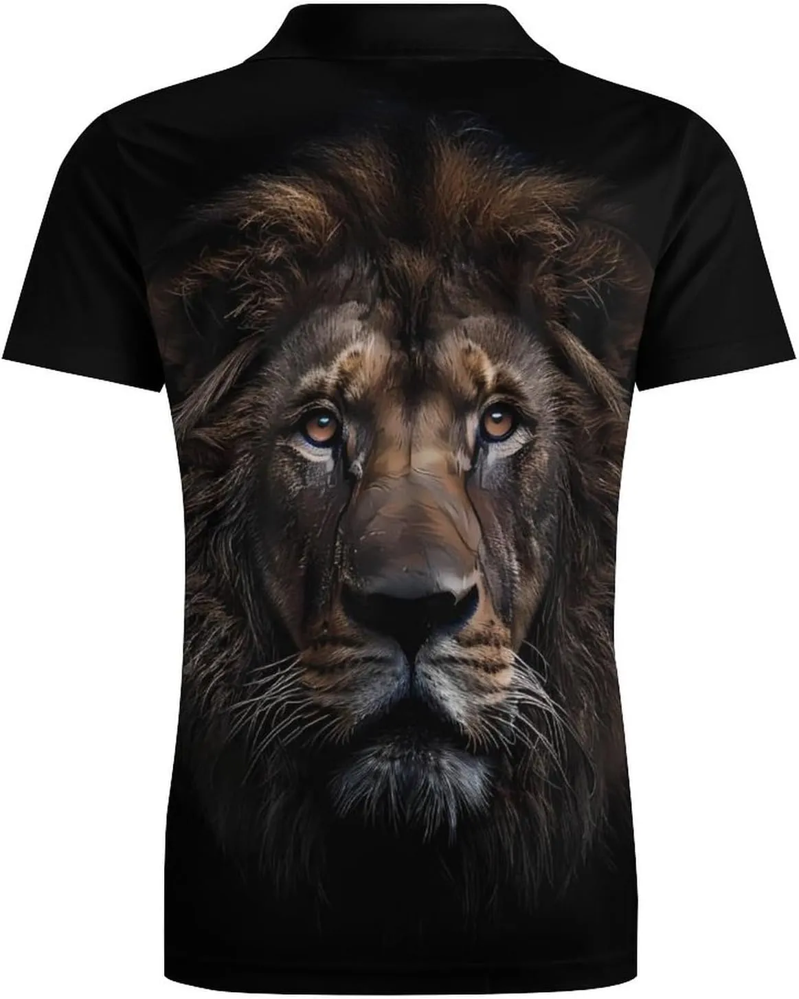 Lion Beast in The Dark Classic Polo Shirts for Men Quick Dry Short Sleeve Fit Golf Tees Casual Tops
