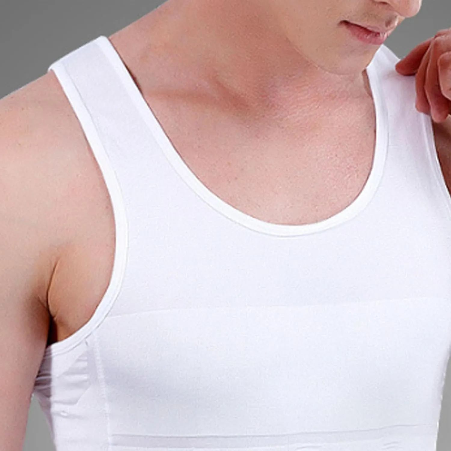 Maiyifu-GJ 5 Pack Men's Sleeveless Compression Shirts Athletic Workout Slimming Tank Top Running Undershirts Shapewear Vest