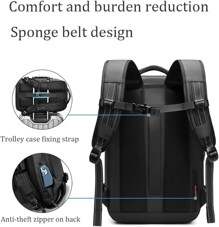 Maklot Airmak Vacuum Backpack with Pump, 2024 New Premium 60L Expandable Waterproof Vacuum Travel Backack (Dark Blue)