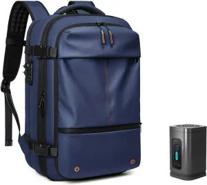 Maklot Airmak Vacuum Backpack with Pump, 2024 New Premium 60L Expandable Waterproof Vacuum Travel Backack (Dark Blue)
