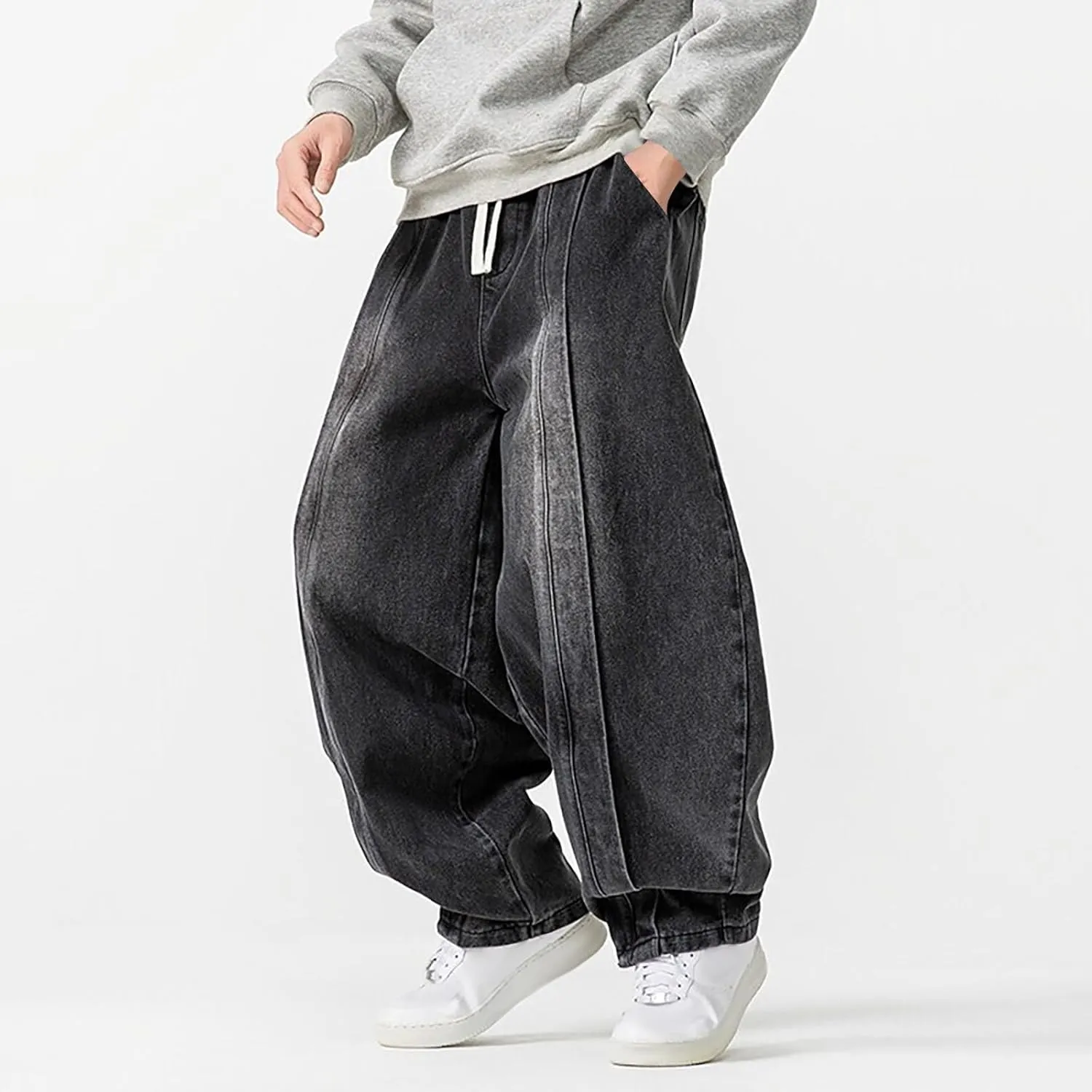 Man Pants Pants for Man Denim Medieval Harem Western Flare Wide Leg Summer Fall Pants 2025