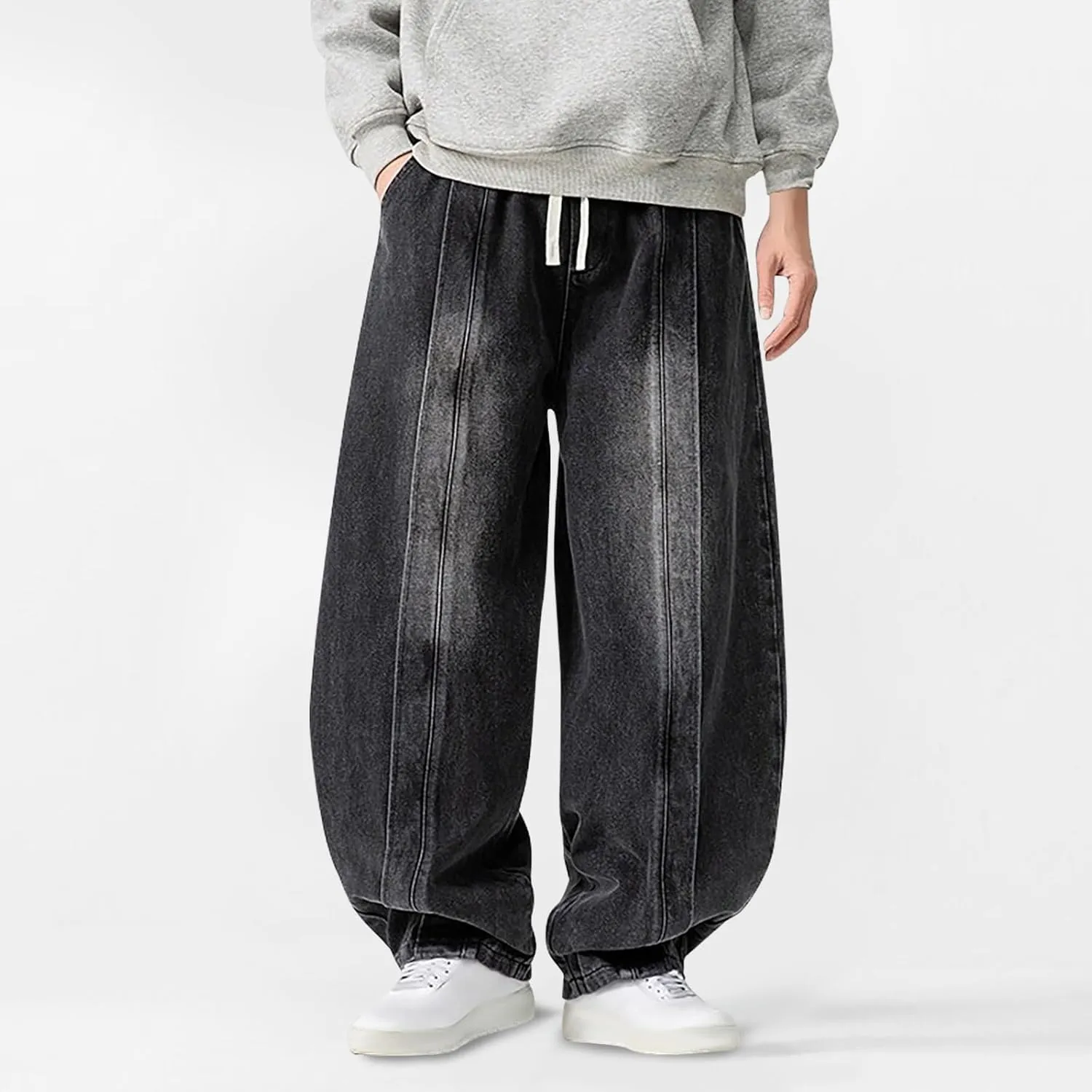 Man Pants Pants for Man Denim Medieval Harem Western Flare Wide Leg Summer Fall Pants 2025
