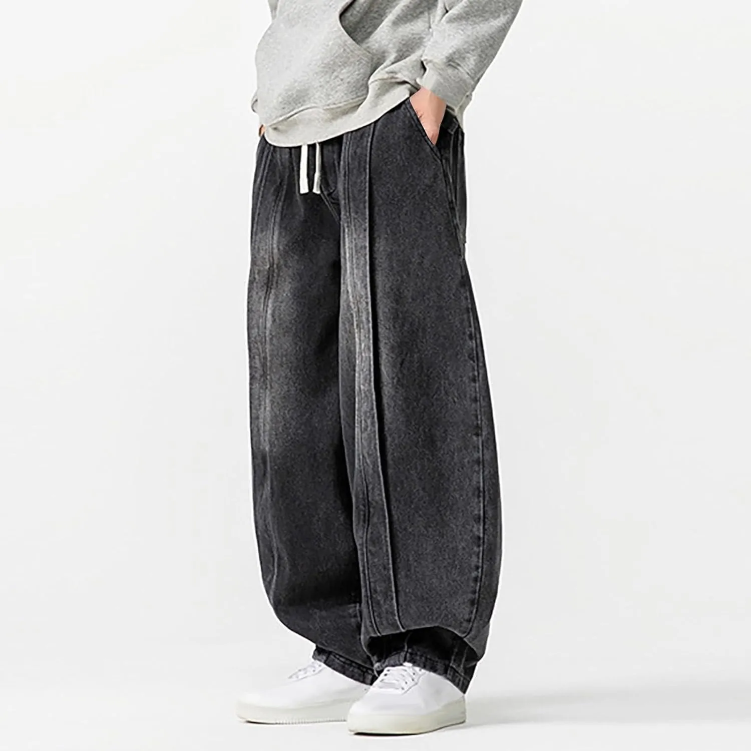 Man Pants Pants for Man Denim Medieval Harem Western Flare Wide Leg Summer Fall Pants 2025