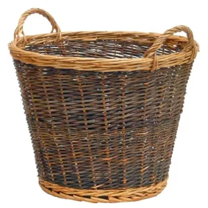 Manor Log Basket Two Tone Small - 40cm