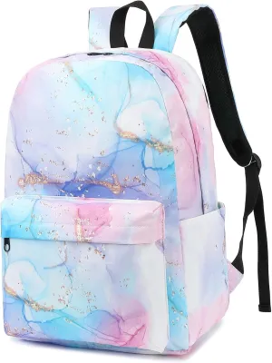 Marble Backpack for Girls Women Teens, School Backpack College Bookbags Ladies Laptop Backpacks