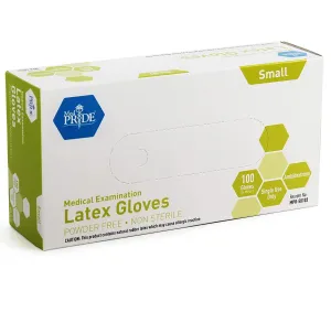 Medpride Medical Exam Latex Gloves | 5 mil Thick, Small Box of 100