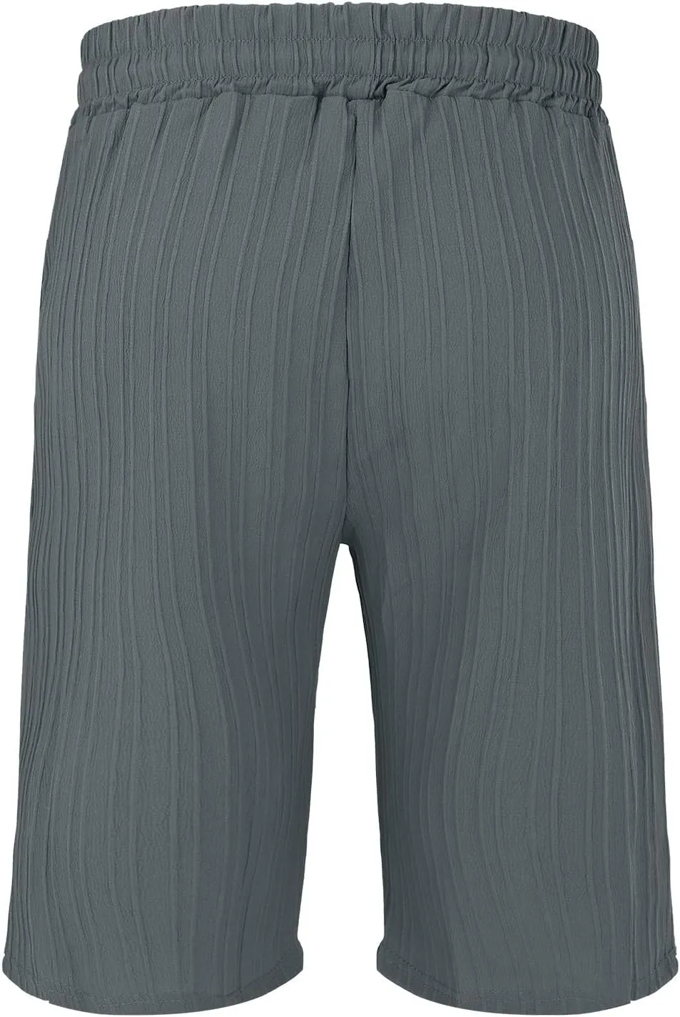 Men Summer Beach Shorts Plus Size Track Combat Wide Leg Straight Loose Casual Capris Trend Outdoor Seaside Volleyball Bermuda
