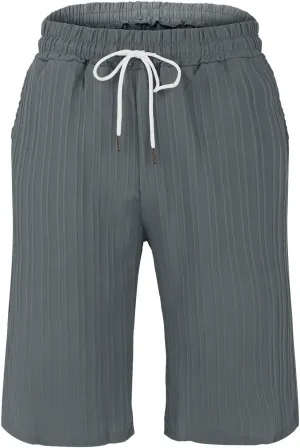 Men Summer Beach Shorts Plus Size Track Combat Wide Leg Straight Loose Casual Capris Trend Outdoor Seaside Volleyball Bermuda