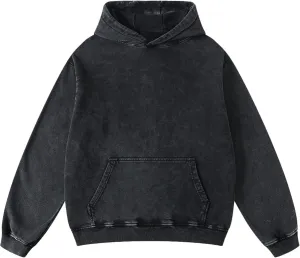 Mens Acid Wash Hoodie Vintage Casual Streetwear Overasized Hoodies Unisex Pullover Heavyweight Hooded Sweatshirt H0211