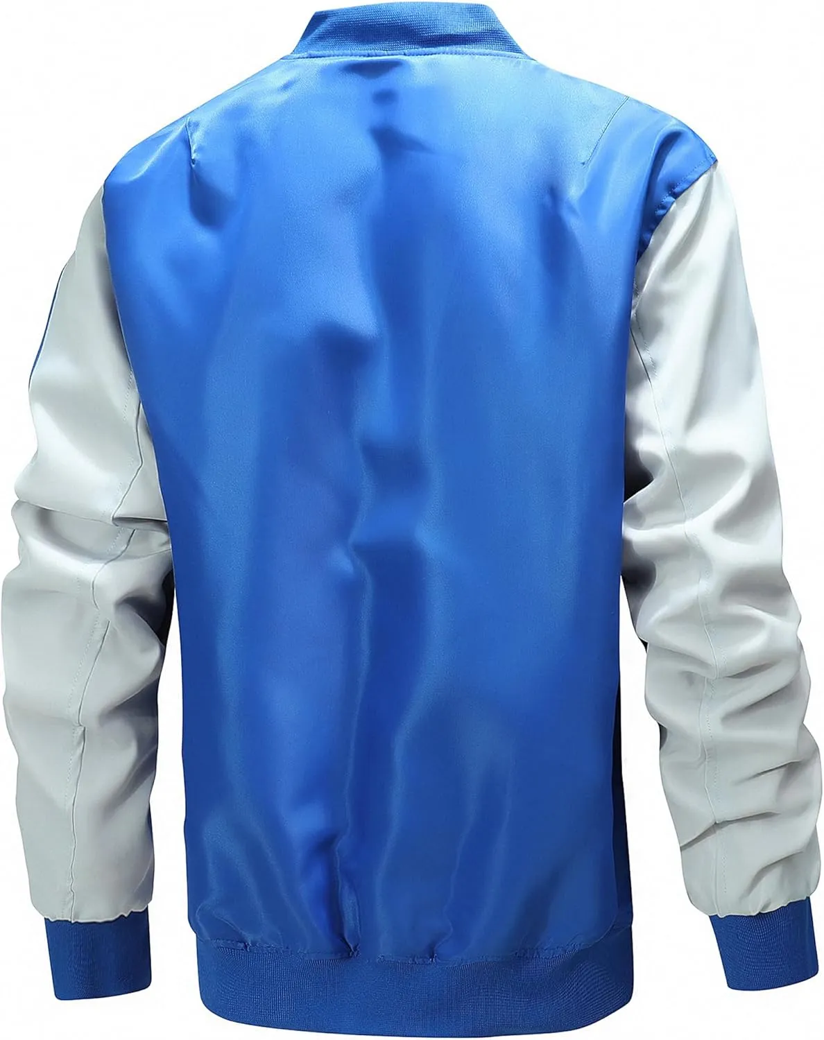 Men's Bomber Fleece Jackets Lightweight Windbreaker Full Zip Varsity Jacket Casual Coat Outwear Sportswear