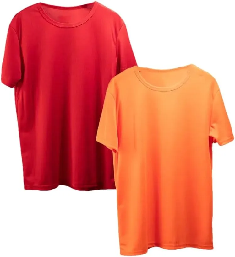Men's Quick Dry Gym Shirts 2 Pack Workout Tees for Running Fitness Summer Short Sleeve Athletic Tops