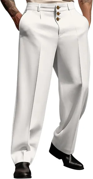 Men's Suit Pants,Expandable Waist Slim Fit Stretch Formal Dress Pants Straight Leg Work Slacks Suit Trousers