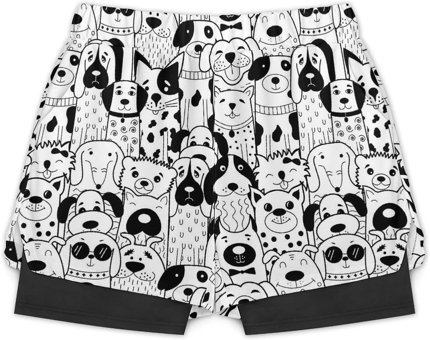 Men's Swim Trunks Black White Zebra Pattern Quick Dry Board Shorts