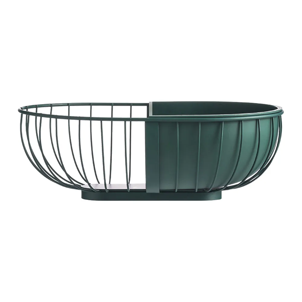Metal Hollowed Out Fruit Vegetable Snack Tray Bowl Basket Kitchen Storage Rack Holder Large Capacity Kitchen Organizer Basket