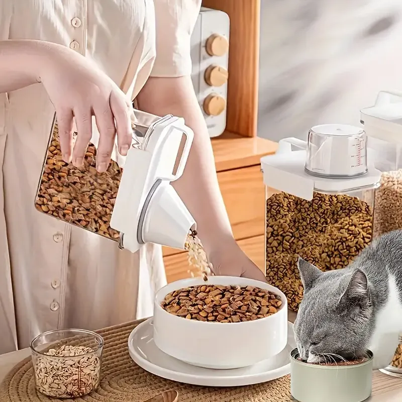 Multi-Purpose Food Storage Container With Measuring Cup